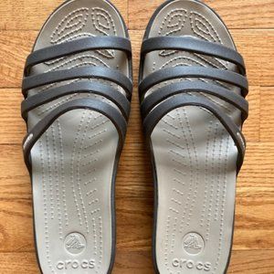 Crocs Brown Swiftwater Slip-On Sandals